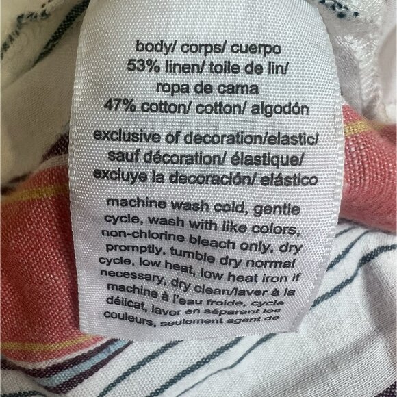 Tommy Hilfiger Linen Blend Pants Women’s Size XL Belt Pockets Beach - Picture 12 of 13